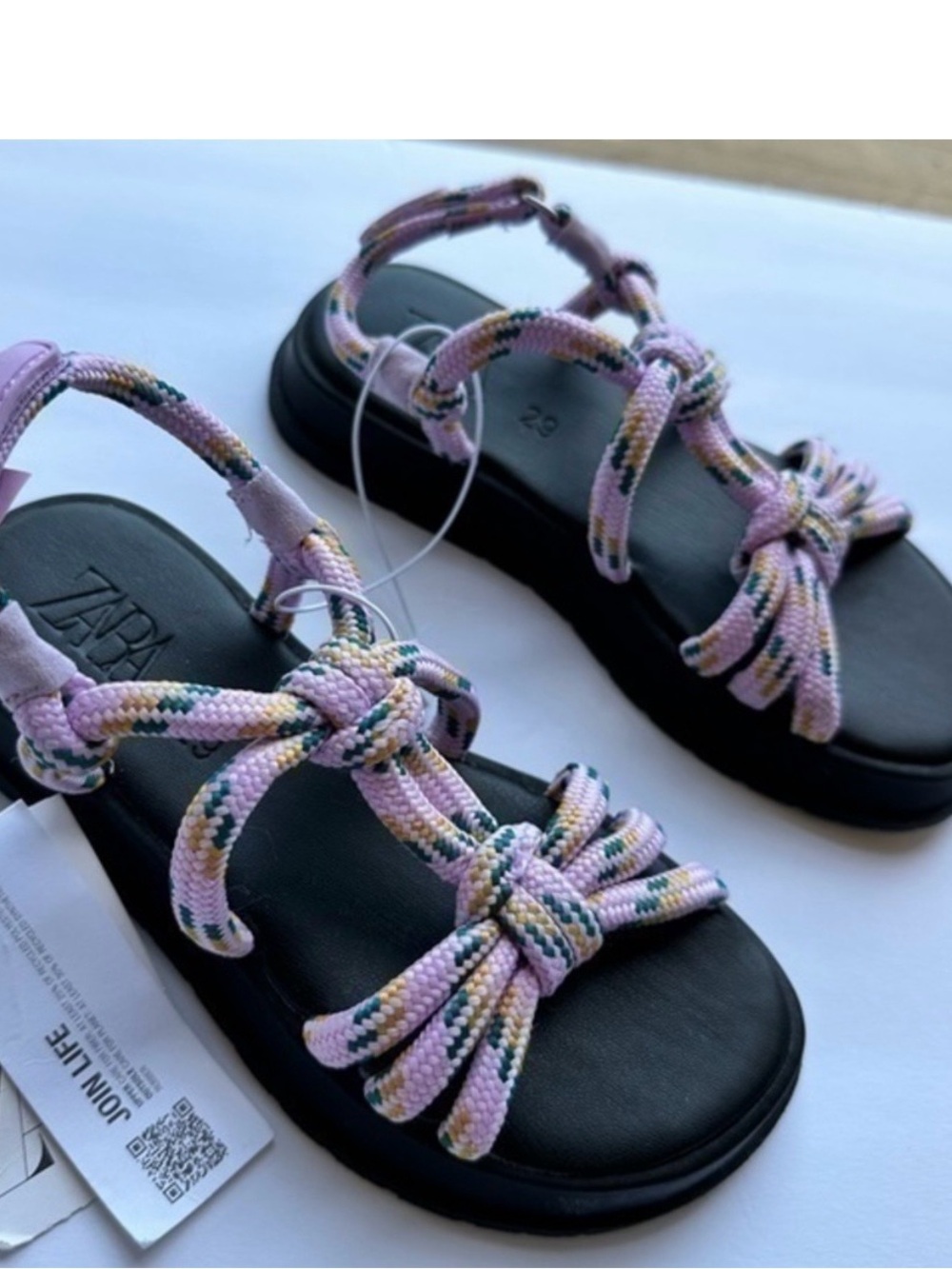 ZARA KIDS KNOTTED CORD SANDALS 2644/930